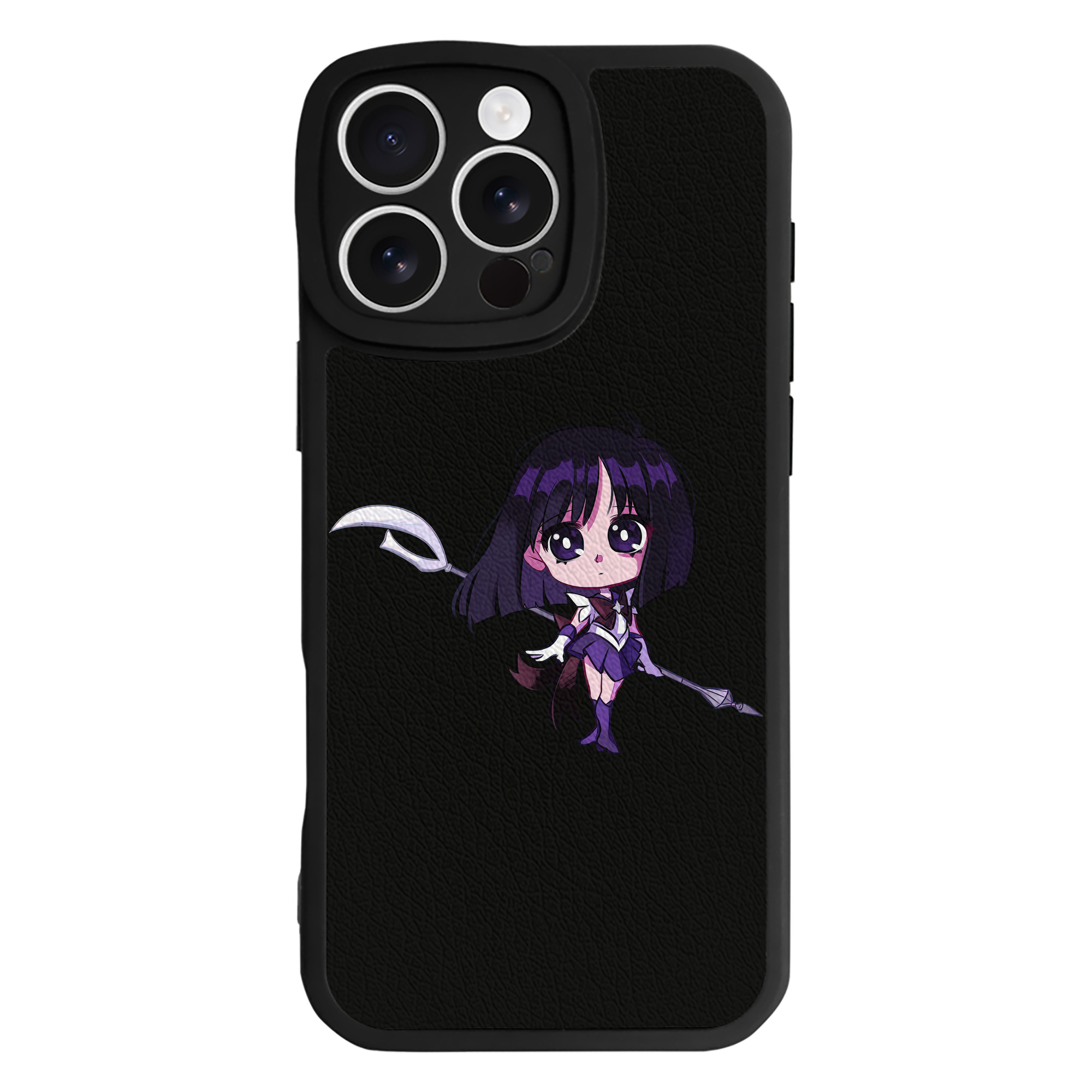 （画像用） 美少女戦士セーラームーン 土萠ほたる Sailor Moon Tomoe Hotaru （セーラーサターン；Sailor Saturn） 【iPhone 16シリーズ対応】シリコンスマホケース（レザー調） 材質：シリコン